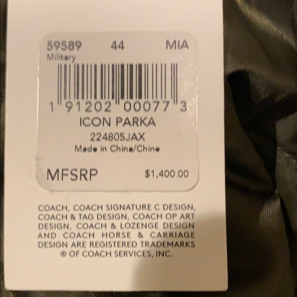 Coach men’s military icon parka winter jacket NWT - Picture 8 of 11